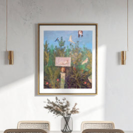 Fresko einer Gartenlandschaft, Pompeji Poster