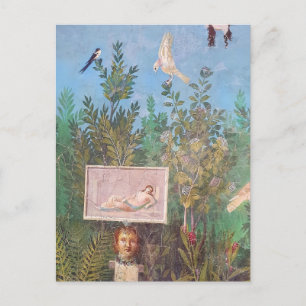 Fresko einer Gartenlandschaft, Pompeji Postkarte