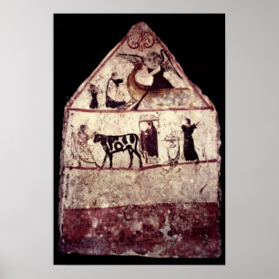 Fresko vom Grab von Gaudio, c.480 BC Poster