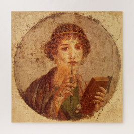 Fresko von Sappho in Pompeji
