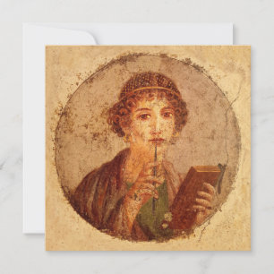 Fresko von Sappho in Pompeji Karte