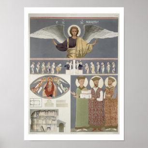 Freskos von der orthodoxen Kirche von Nekrssi nahe Poster