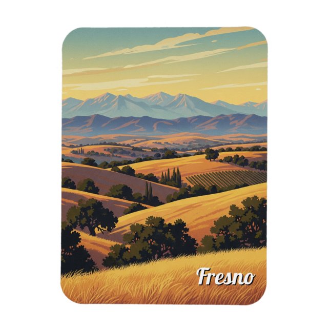 Fresno California Central Valley Magnet (Vertikal)