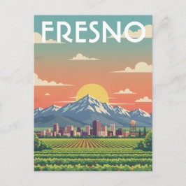 Fresno California Central Valley Postkarte