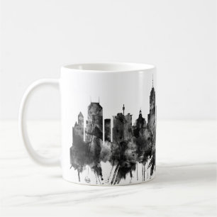 Fresno California Skyline BW Kaffeetasse