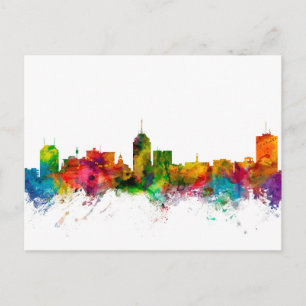 Fresno California Skyline Postkarte