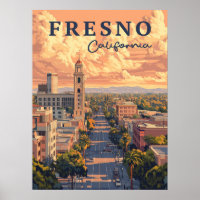 Fresno California Städtische Landschaft