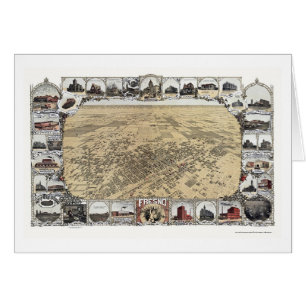 Fresno, carte panoramique de CA - 1901