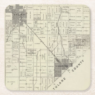 Fresno County, Kalifornien 12 Rechteckiger Pappuntersetzer