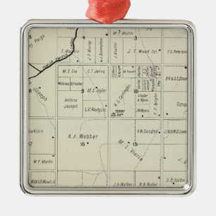 Fresno County, Kalifornien 12 Silbernes Ornament