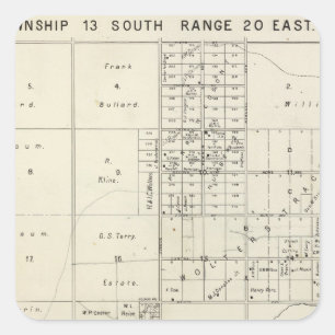Fresno County, Kalifornien 34 Quadratischer Aufkleber