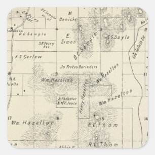 Fresno County, Kalifornien 5 Quadratischer Aufkleber