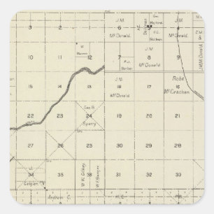 Fresno County, Kalifornien 5 Quadratischer Aufkleber