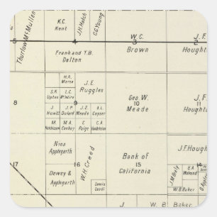Fresno County, Kalifornien Quadratischer Aufkleber