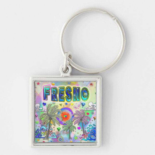 Fresno Deep Dream Schlüsselanhänger (Vorne)