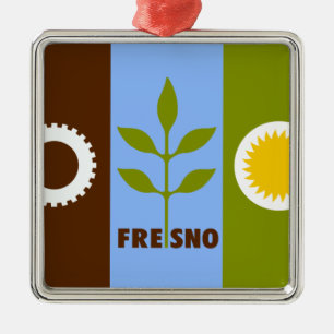 Fresno Kalifornien Weihnachtsbaumschmuck Ornament Aus Metall