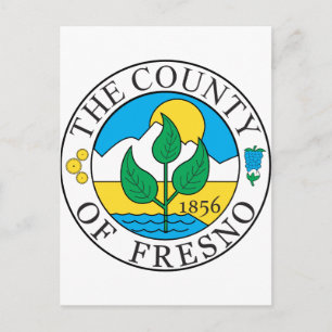 Fresno Landkreis Siegel Postkarte