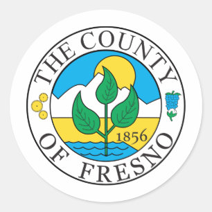 Fresno Landkreis Siegel Runder Aufkleber