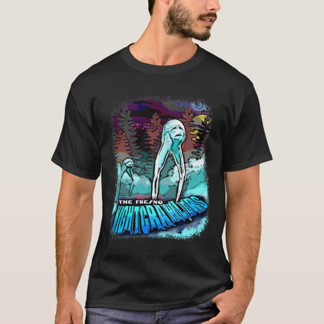 Fresno-Nachtkrawler Spooky-Creepy-Geistermonster T-Shirt (Vorderseite)