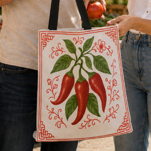 "FRESNO PEPPER" - SAC CHINOISERIE TOTE