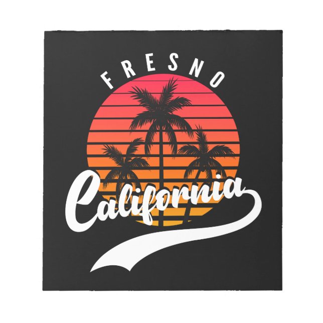 Fresno Retro Sunset Editor Notizblock (Vorderseite)