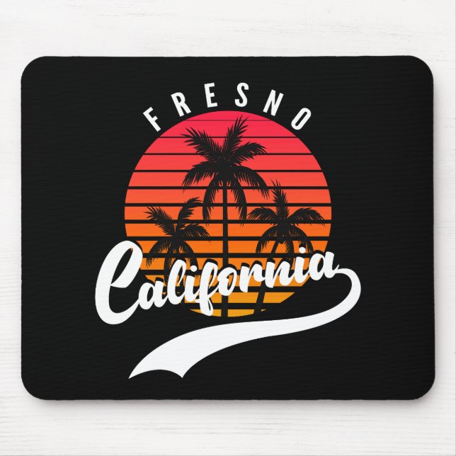 Fresno Retro Sunset Mouse Pad Mousepad (Vorne)