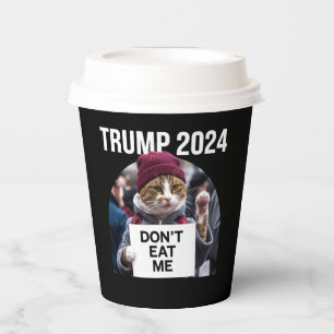 Fress Mich Nicht Katzen Für Trump 2024 Pappbecher