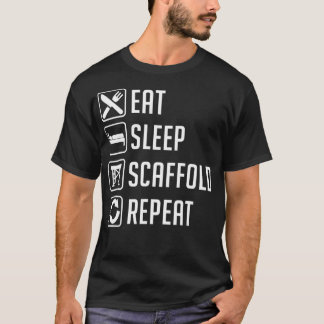 Fressen Schlafskaffold Wiederholen Funny Geraffold T-Shirt