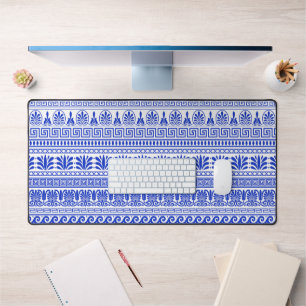 Fret grec, Motif méditerranéen, Bleu