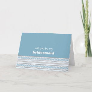 Fret Stripe Cornflower ist meine Bridesmaid-Karte Einladung