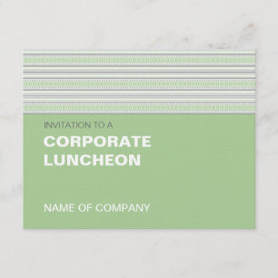 Fret Stripe Pistachio Corporate Luncheon Einladung