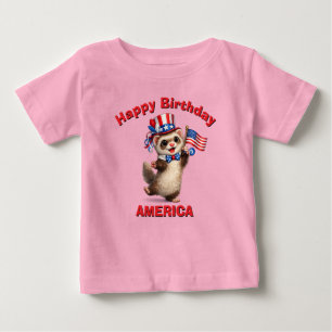 Frettchen (5x) Patriotisches Kinder T-Shirt