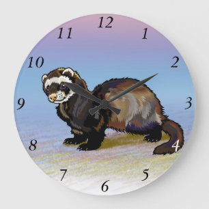 Frettchen Große Wanduhr