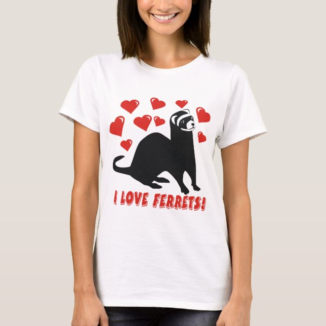 Frettchen-Liebe T-Shirt (Vorderseite)