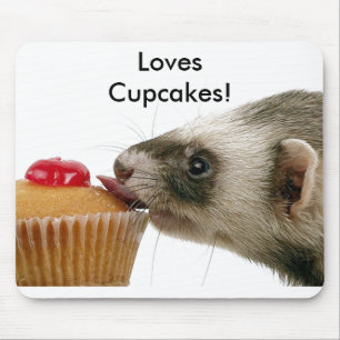 Frettchen lieben Cupcakes-Mauspad Mousepad