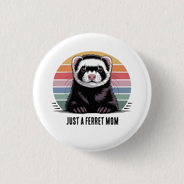Frettchen-Mama Button (Vorderseite)
