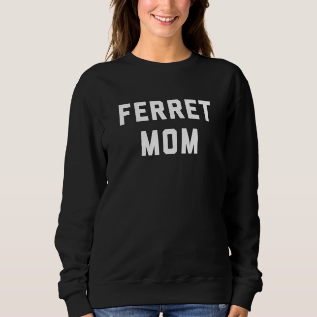 Frettchen-Mama Retro-Vintage-Design Sweatshirt (Vorderseite)