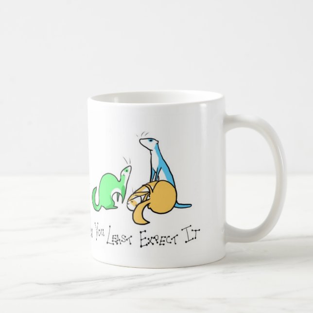 Frettchen-Mathe schlägt Tasse (Rechts)