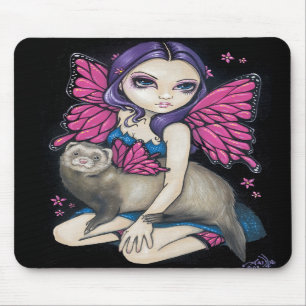 "Frettchen mit Schmetterling Wings" Mousepad