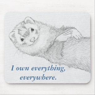 Frettchen Mousepad - Pandora besitzt