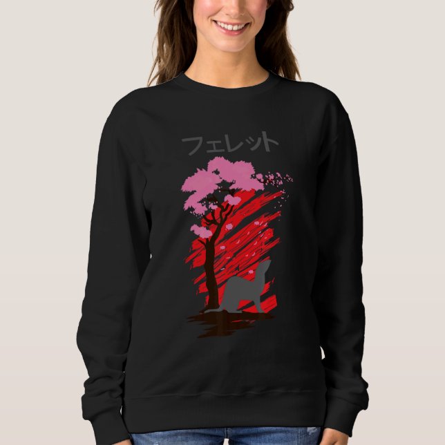 Frettchen Mutter Vater Mustela Nigripes 1 Sweatshirt (Vorderseite)