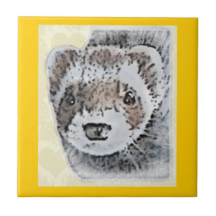 Frettchen-niedliches Bild Fliese