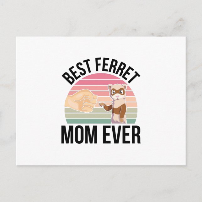 Frettchen Postkarte (Vorderseite)