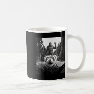 Frettchen-Selfie mit Bigfoot lustig für Männer Fra Kaffeetasse
