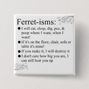 Frettchen-Theorien u. Redewendungen Button