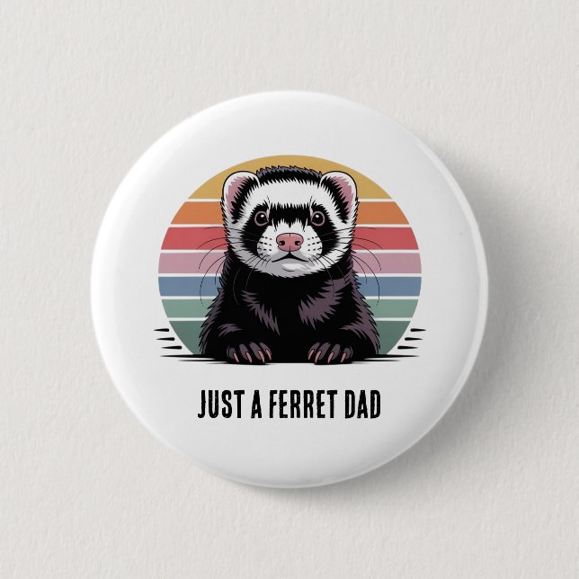 Frettchen-Vater T-Shirt Button (Vorderseite)