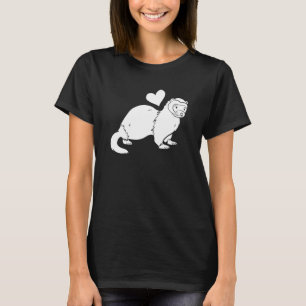 Frettchenherz - Pelztier Wiesel Frettchen T-Shirt