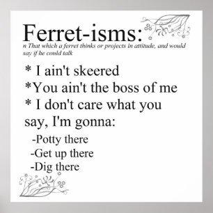 Frettesysteme und Redewendungen drucken Poster