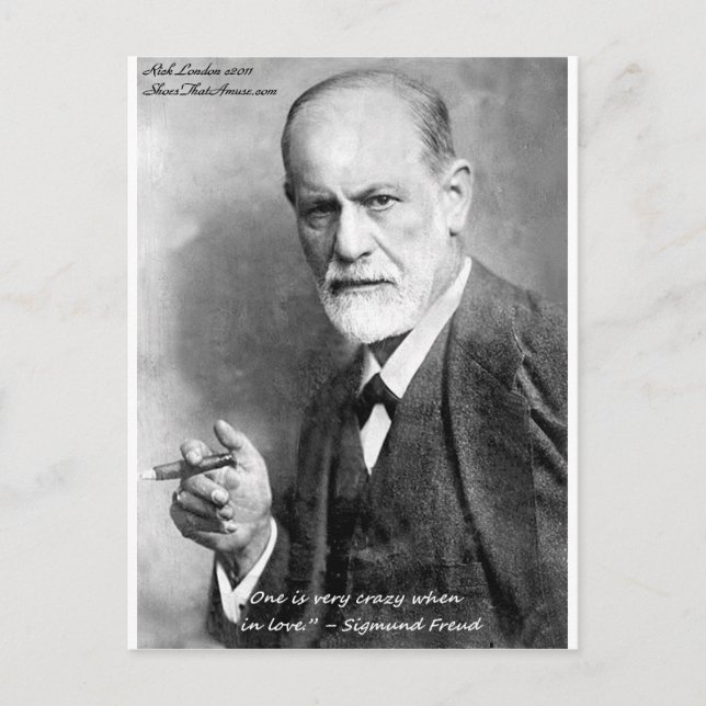 Freud Crazy liebt Liebe Zitat Geschenke Karten etc (Vorderseite)