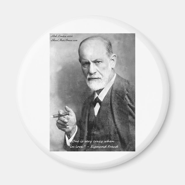 Freud Crazy liebt Liebe Zitat Geschenke Karten etc Magnet (Vorne)
